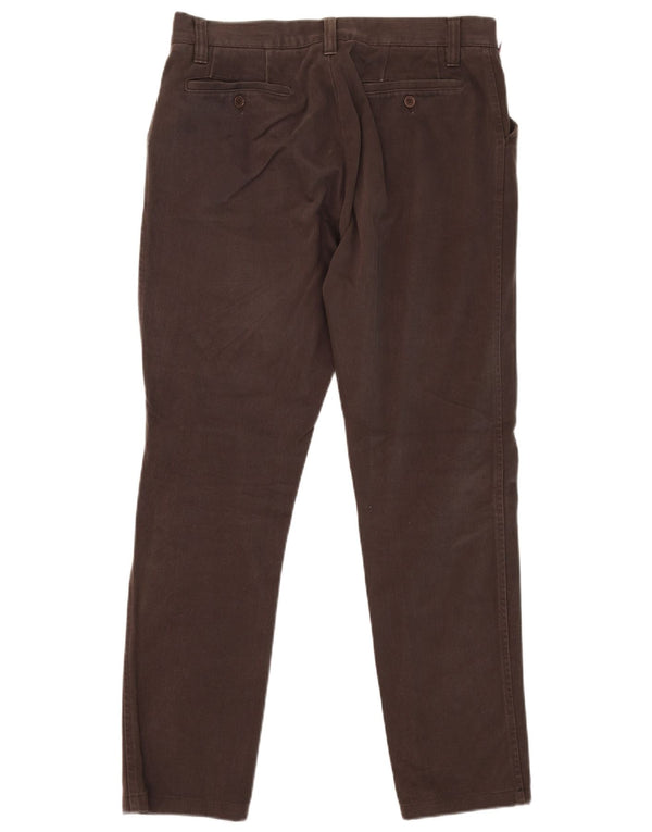 DOLCE & GABBANA Pantaloni casual subțiri pentru bărbați IT 50 Large W32 L31 Maro Bumbac