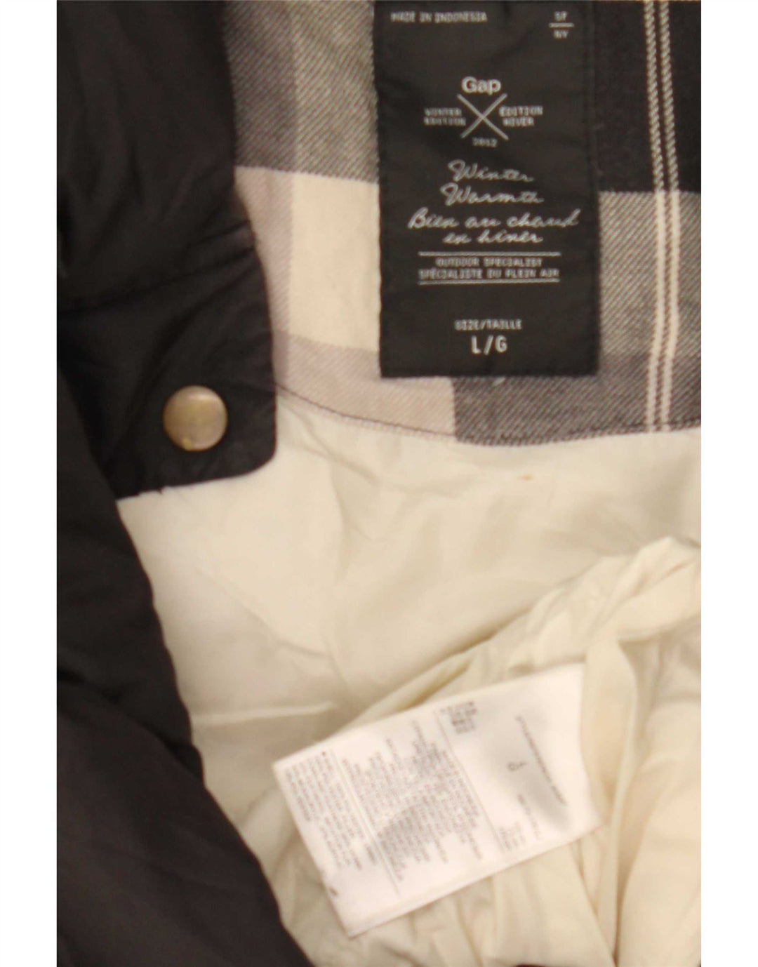 Gap Gilet căptușit pentru femei UK 16, mare, negru, poliester
