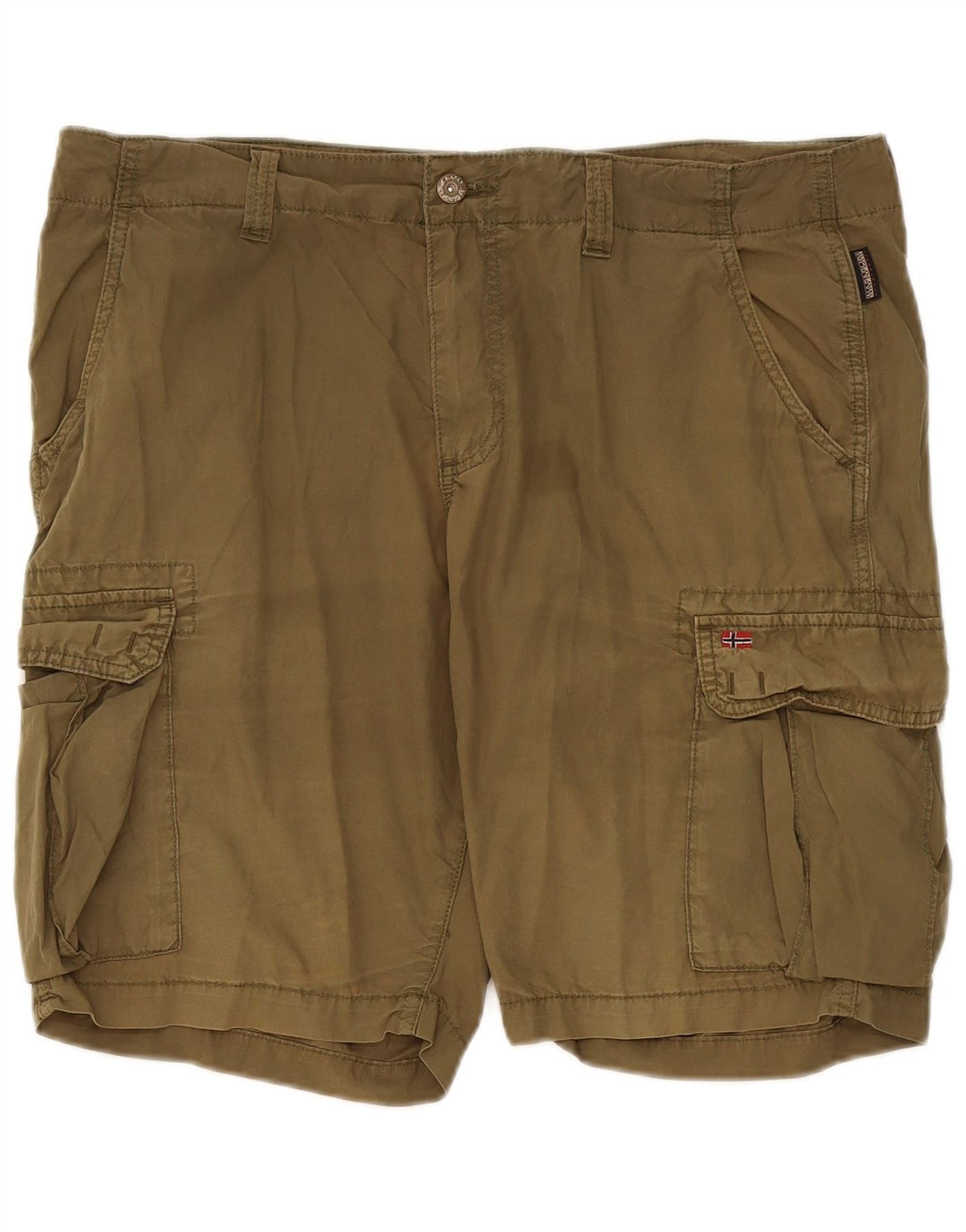 Pantaloni scurți cargo Napapijri pentru bărbați W36, bumbac kaki mare