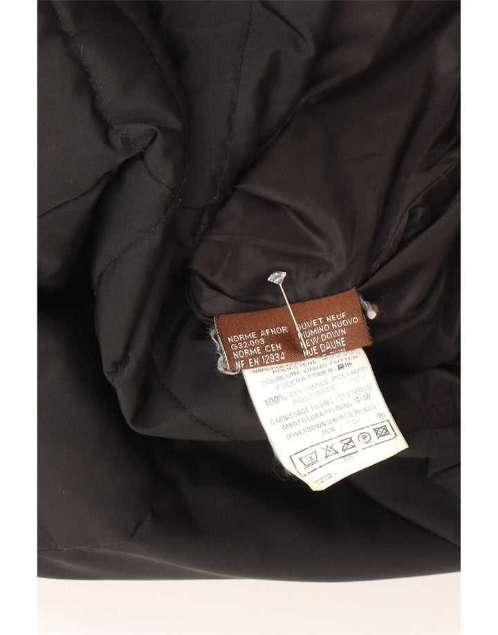 Jachetă căptușită cu glugă Moncler pentru femei Mărimea 2 Poliester negru mediu