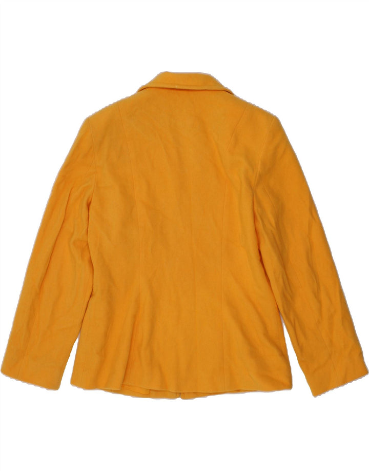 FINITY Womens Bomber Jacket UK 14 Large Yellow Wool Vintage Finity and Second-Hand Finity from Messina Hembry 