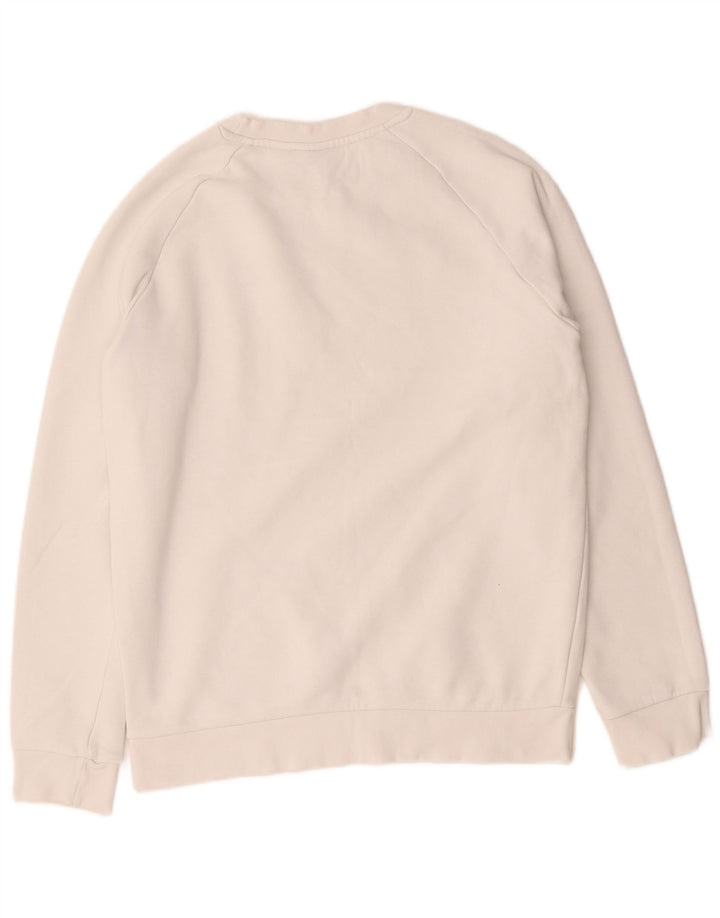 Hanorac pentru bărbați Adidas Jumper mic, alb, bumbac