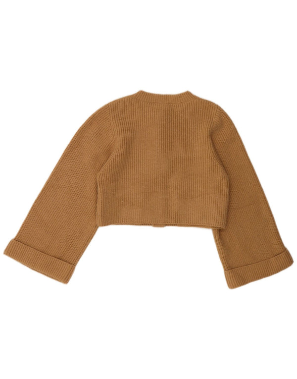 Pulover cardigan pentru femei Zara UK 12 Medium Bej