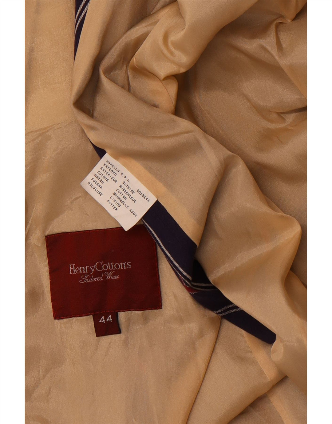 Jachetă pentru bărbați Henry Cottons IT 44 XS Bumbac cu dungi albastru bleumarin