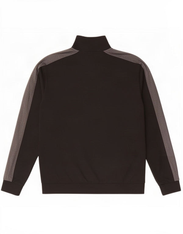 Hanorac pentru bărbați Hugo Boss, cu fermoar, cu gât, XL, bumbac color bloc negru