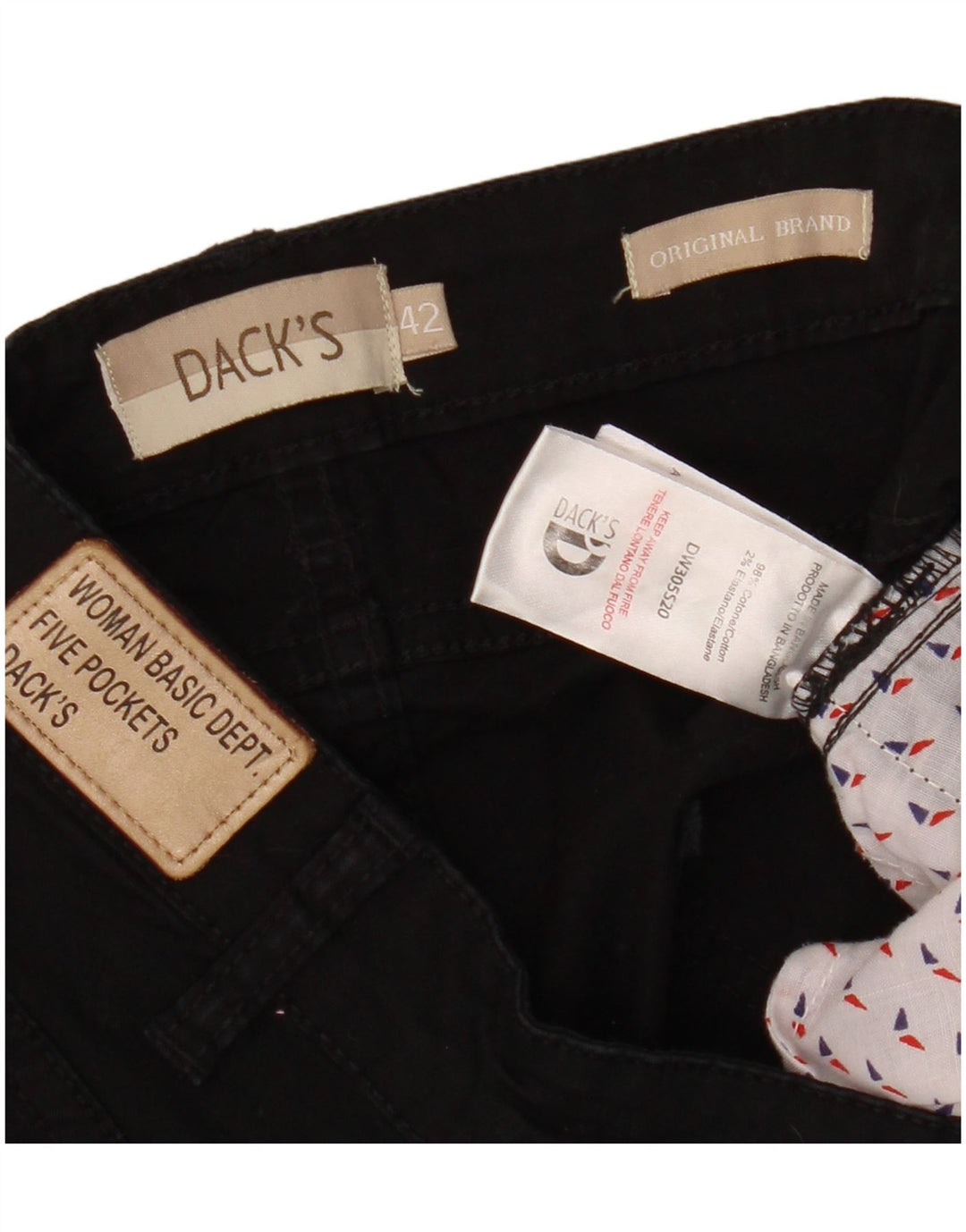 Pantaloni scurți din denim Dack's, cu ajustare normală, IT 42 Medium W28 Bumbac negru