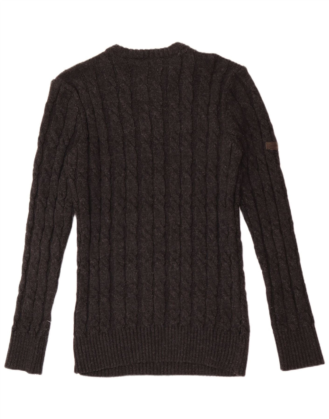 Pulover Superdry pentru bărbați cu decolteu triplu, XL, gri acrilic