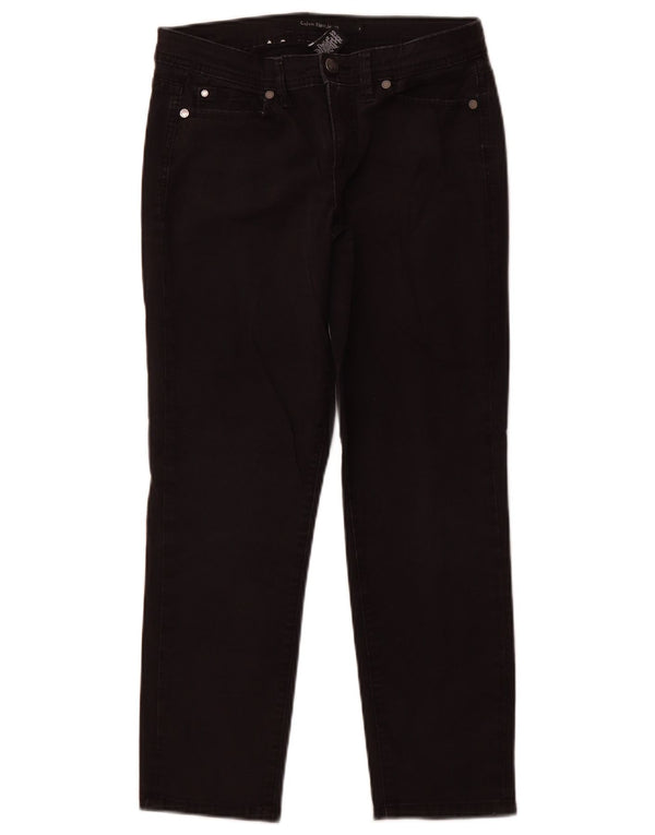 Calvin Klein Blugi Crop Slim pentru femei US 4 Small W28 L26 Bumbac negru