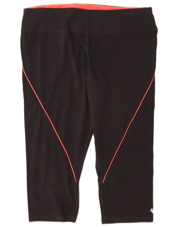 Leggings Capri pentru femei Marks & Spencer UK 22 3XL bumbac negru