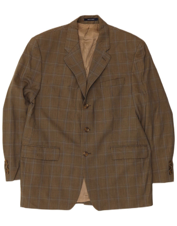 Jachetă Blazer pentru bărbați Chaps Ralph Lauren, cu 3 nasturi, UK 40, kaki mare