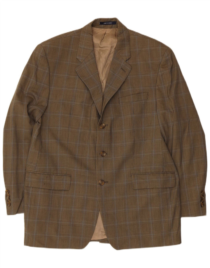 Jachetă Blazer pentru bărbați Chaps Ralph Lauren, cu 3 nasturi, UK 40, kaki mare