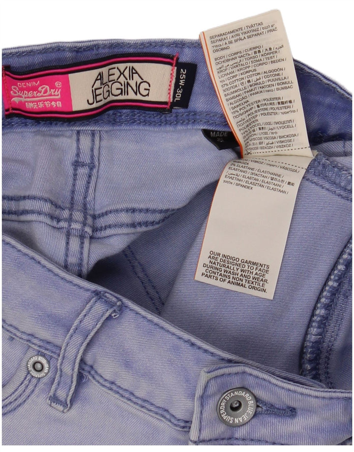 Blugi jegging distressed Alexia Superdry pentru femei W25 L30 bumbac albastru