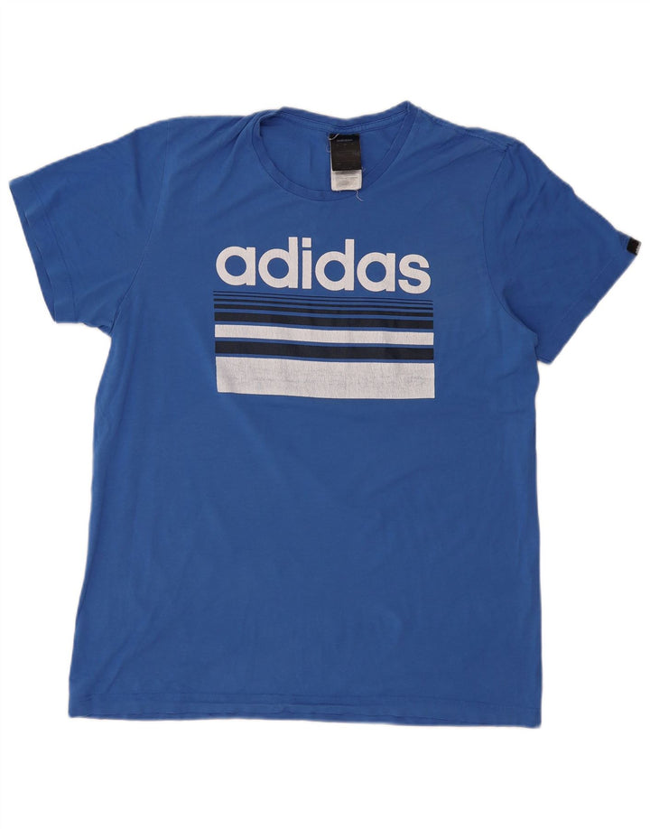Tricou grafic pentru bărbați Adidas Top mare, albastru, bumbac