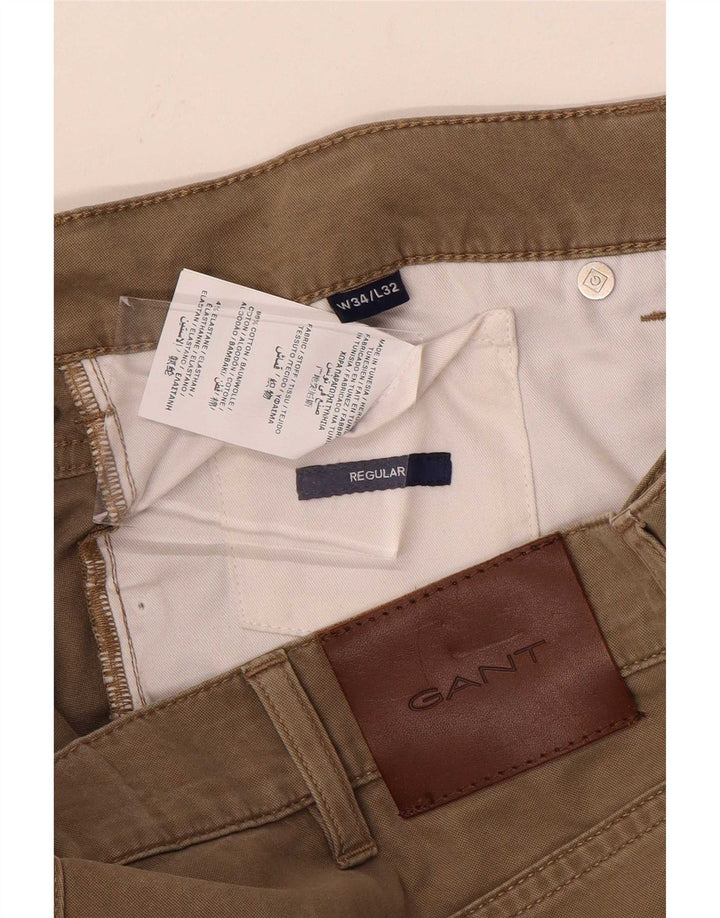 Gant Pantaloni obișnuiți pentru bărbați, L34 L32, bumbac bej