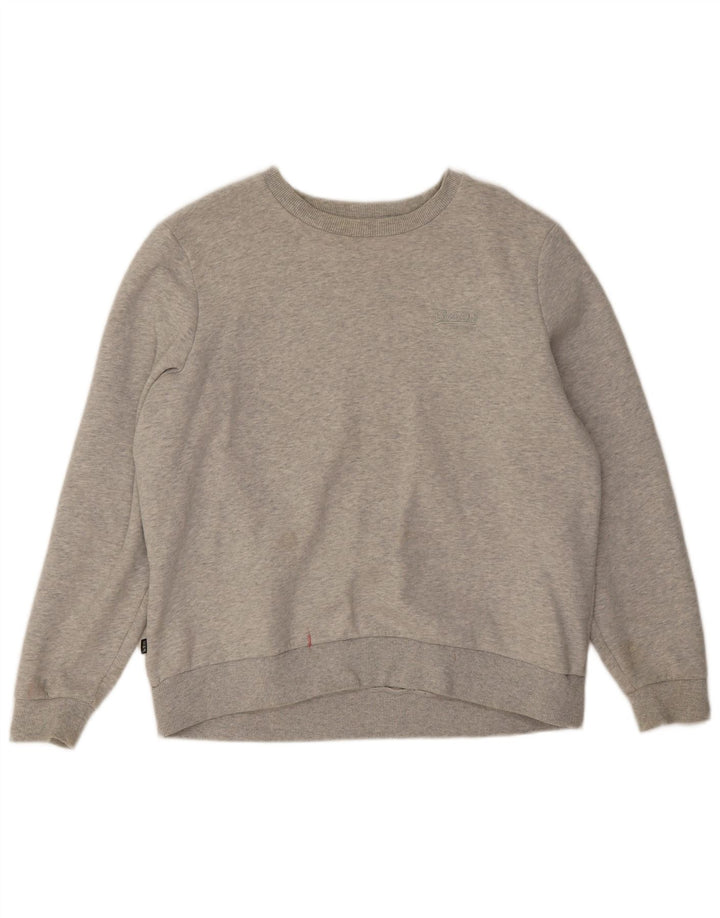 Pulover supradimensionat pentru femei Superdry UK 16, mare, gri bumbac