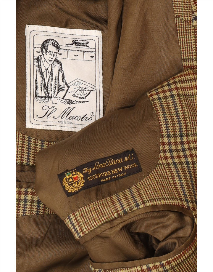 Blazer vintage pentru bărbați cu 2 nasturi, UK 40, mare, bej, picior de gală