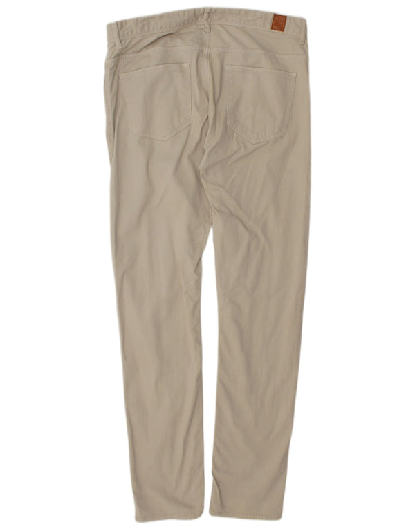 Pantaloni casual skinny pentru bărbați Zara EU 42 Large W32 L32 Bej Bumbac