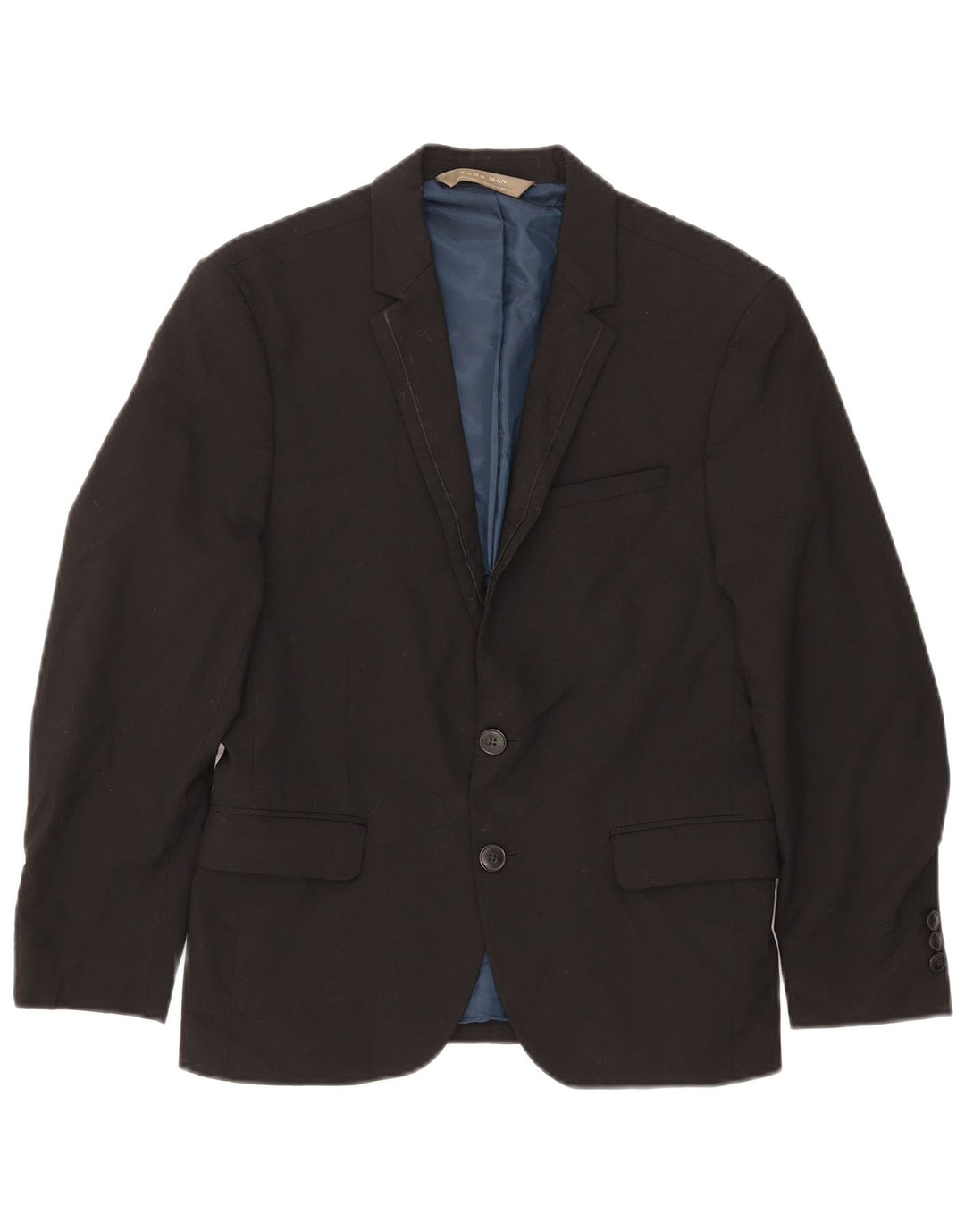 Blazer pentru bărbați Zara cu 2 nasturi EU 44 XS Poliester negru