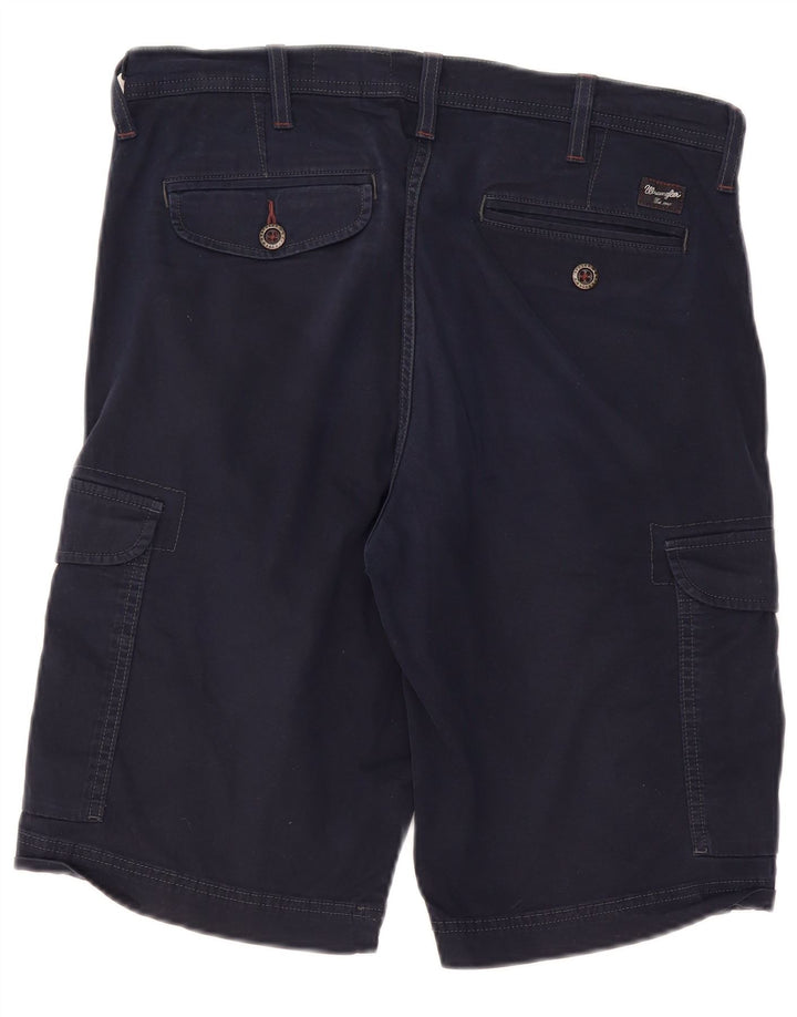 Pantaloni scurți cargo Wrangler pentru bărbați W32, bumbac, albastru bleumarin mediu