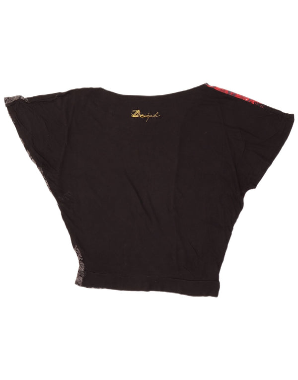Bluză Desigual pentru femei Graphic Batwing Top UK 14 Large Black Paisley