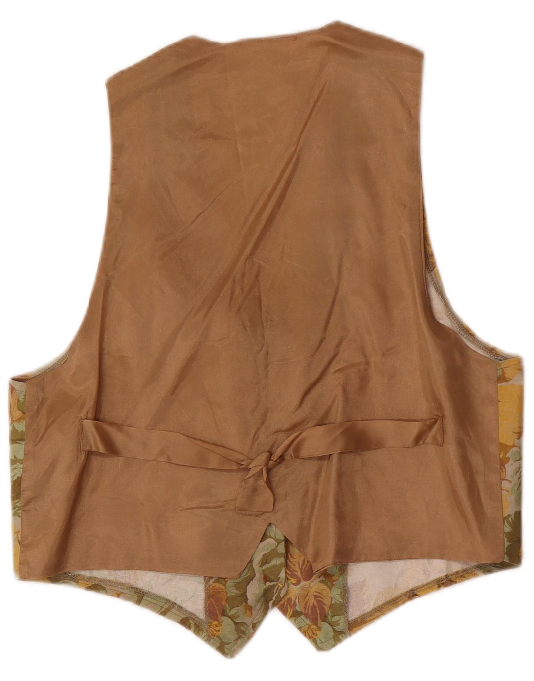 Vestă vintage pentru femei UK 12 Medium Brown Floral