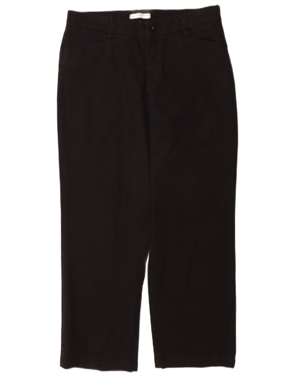 Pantaloni casual drepti Lee pentru femei, cu croiala relaxată, US 14 XL W34 L29 Negri