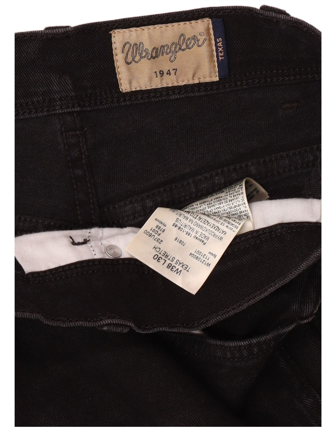 WRANGLER Blugi pentru bărbați Texas Stretch drepte W38 L30 bumbac negru