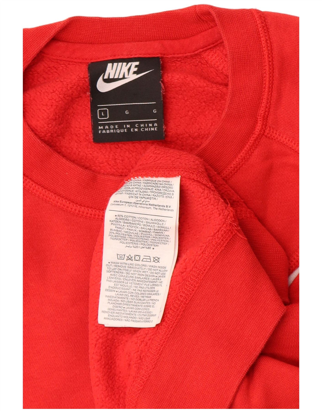Pulover NIKE pentru femei oversized Crop Graphic Pulover UK 16 Large Red