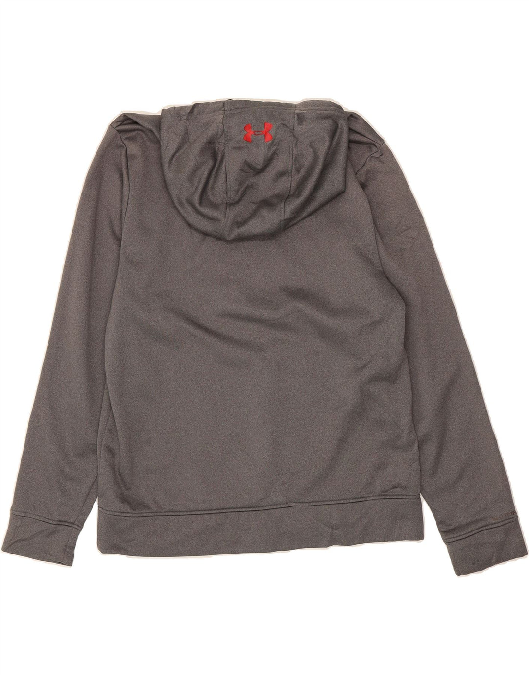 UNDER ARMOUR Mens Cold Gear Graphic Hoodie Jumper Small Grey Polyester Vintage Under Armour and Second-Hand Under Armour from Messina Hembry 