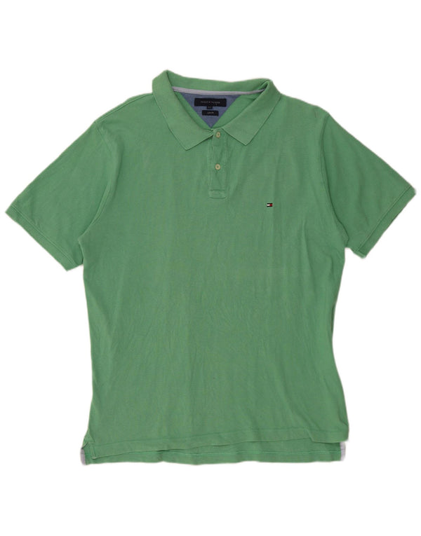 Cămașă polo TOMMY HILFIGER pentru bărbați, 2XL, bumbac verde