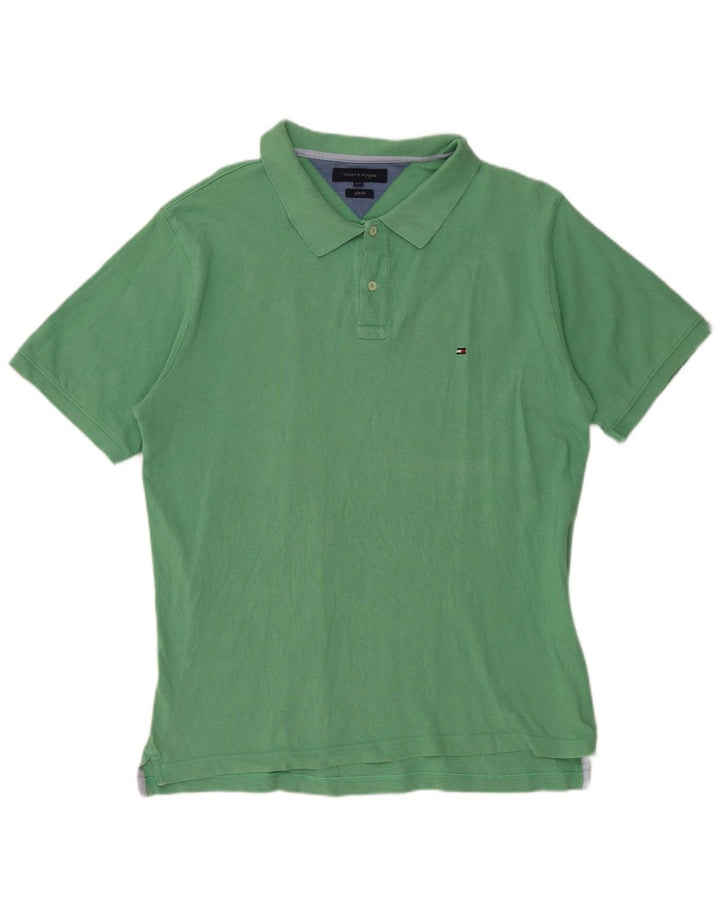 Cămașă polo TOMMY HILFIGER pentru bărbați, 2XL, bumbac verde