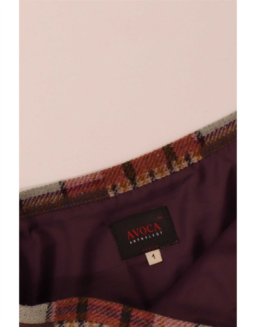 Fusta mini pentru femei Avoca Medium W30 Brown Patchwork Wool