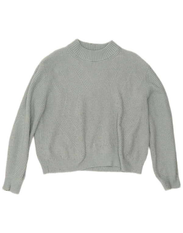 Marks & Spencer Pulover crop pentru femei cu gât țestoasă, UK 16, mare turcoaz