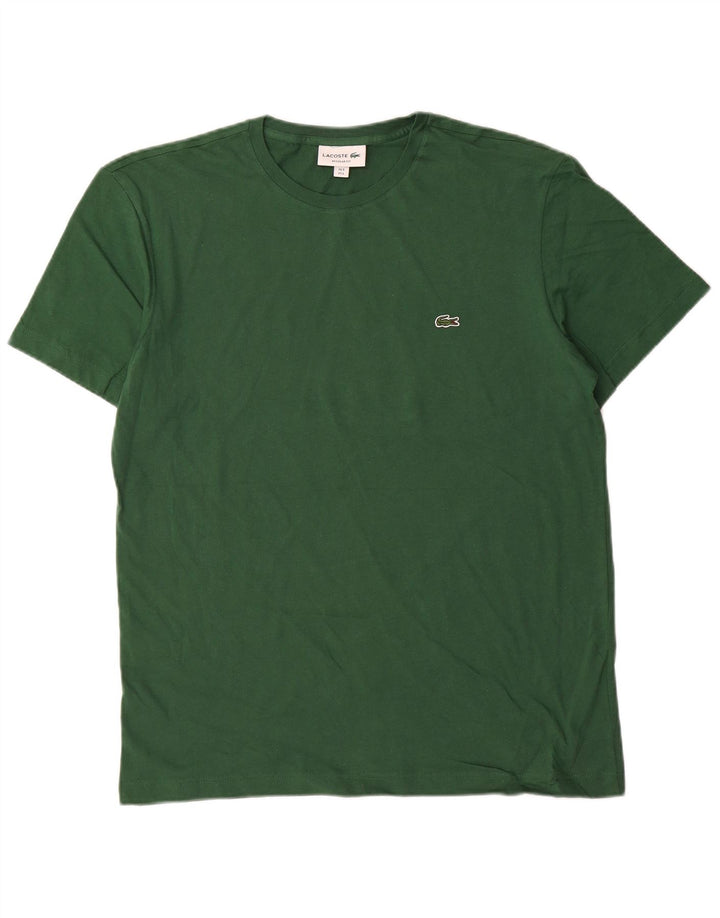 Tricou Lacoste pentru bărbați, cu croiala normală, marimea 5, bumbac verde mare