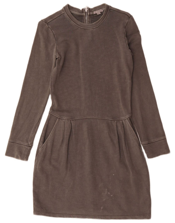 Rochie de bază cu mânecă lungă pentru femei Gap UK 6 XS bumbac gri