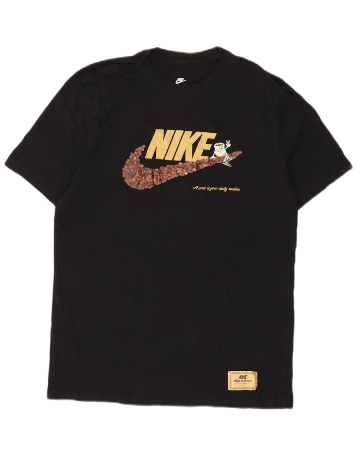 Tricou grafic Nike pentru bărbați Top mediu negru bumbac