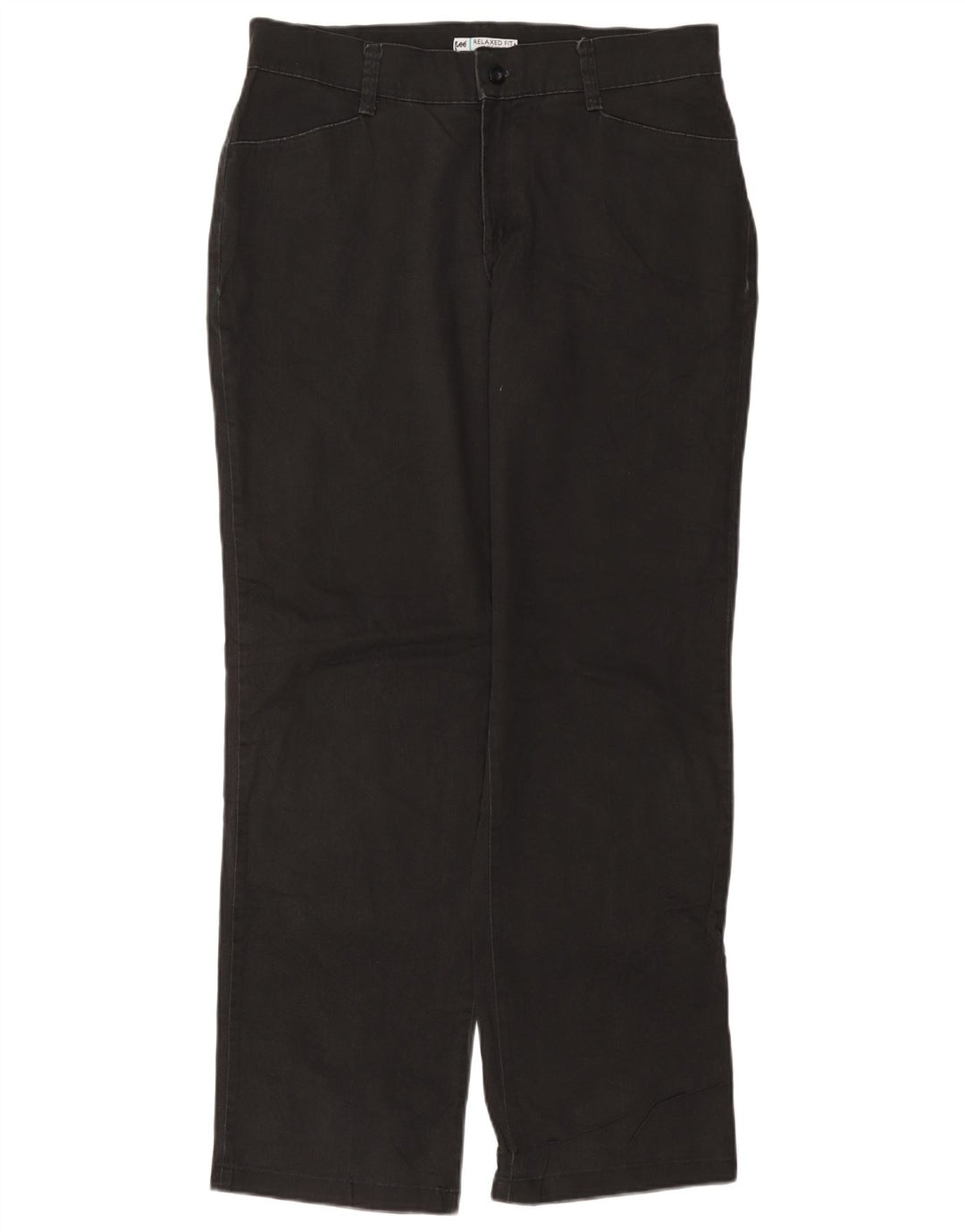 Pantaloni casual LEE pentru femei, cu croiala relaxată, US 12 L34 L32, negru, bumbac