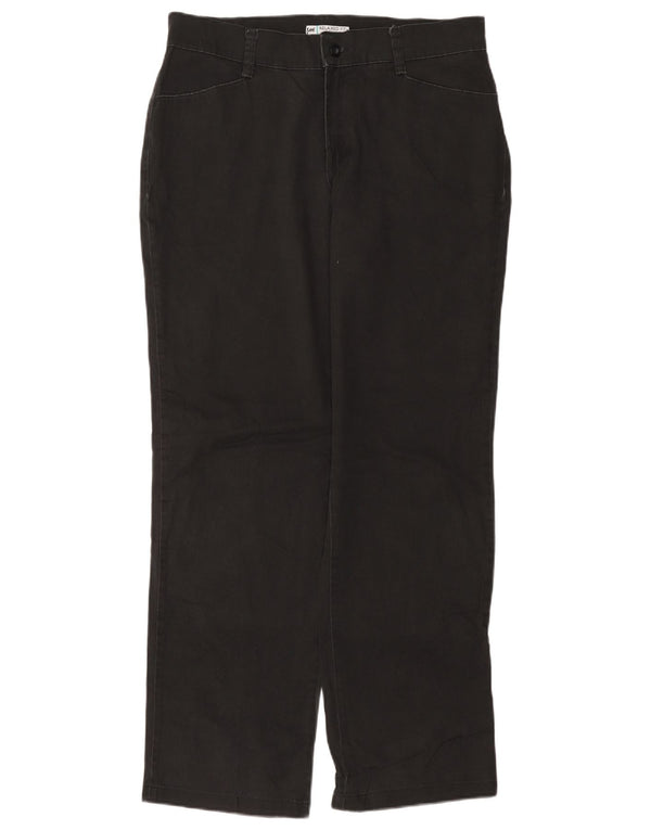 Pantaloni casual LEE pentru femei, cu croiala relaxată, US 12 L34 L32, negru, bumbac