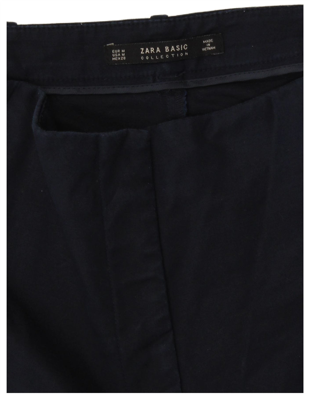 Pantaloni scurți chino cu talie înaltă pentru femei Zara Medium W28 Bleumarin