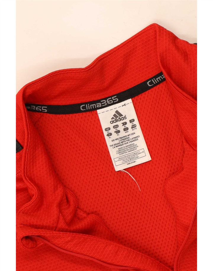 Trening pentru bărbați Clima 365 Zip Neck Pullover Top XL poliester roșu