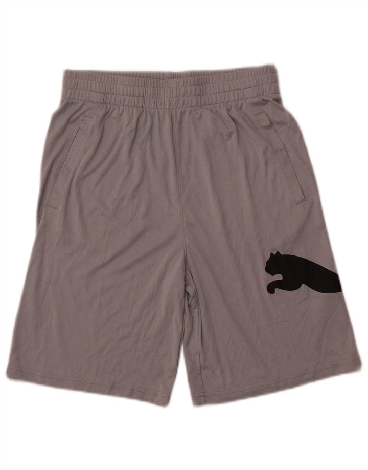 Pantaloni scurți sport grafic PUMA pentru băieți 13-14 ani XL gri