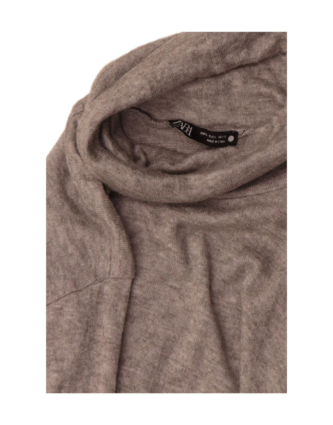 Pulover pentru femei cu gât rulat Zara UK 16 mare gri