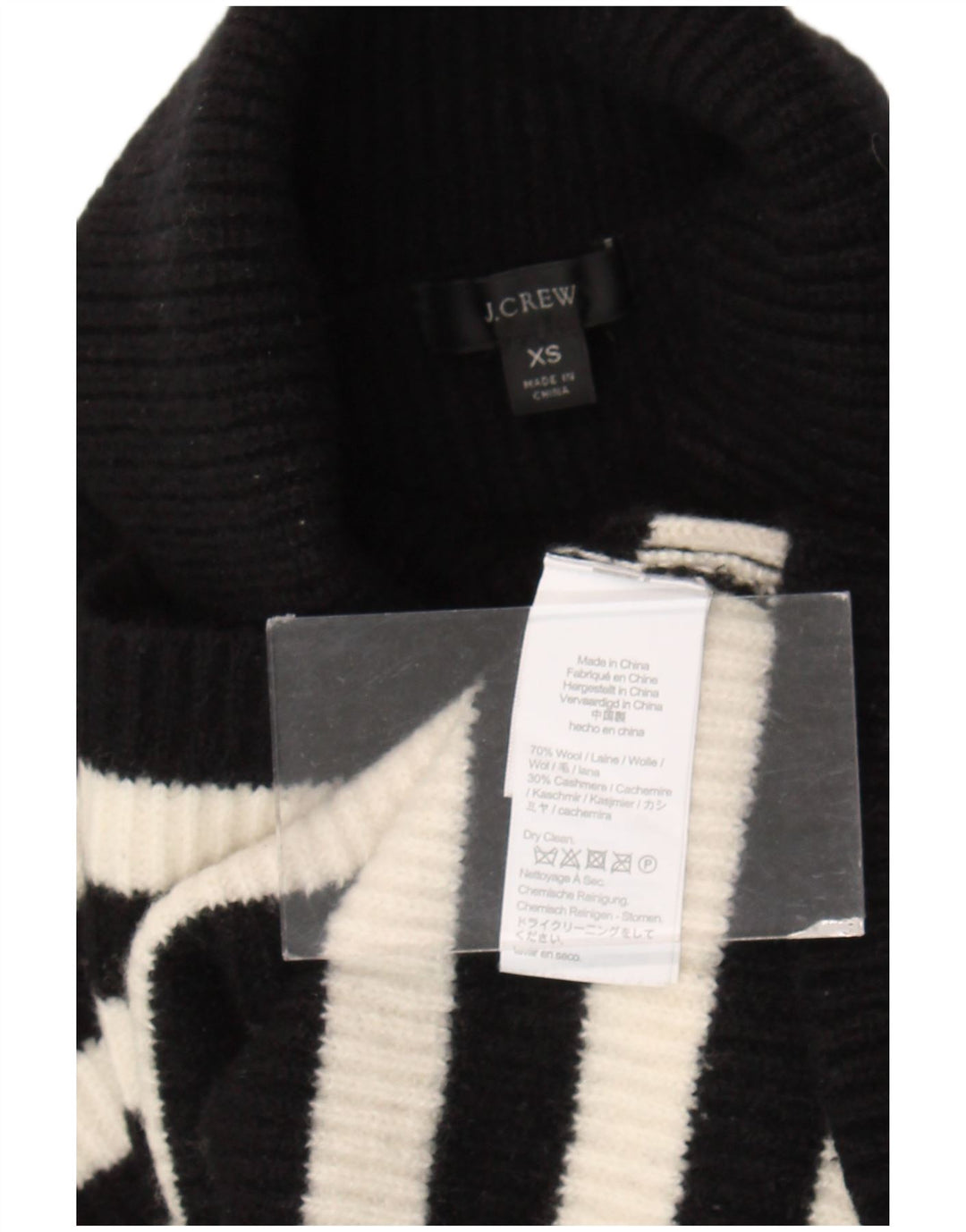 J. CREW Pulover oversized cu gât rulat pentru femei UK 6 XS Negru