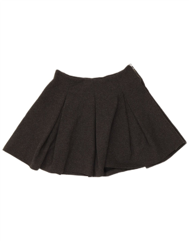 ZARA Womens Pleated Mini Skirt Small W26 Grey