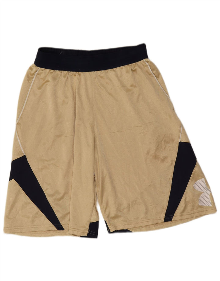 Pantaloni scurți sport grafic Under Armour pentru bărbați, mari, auriu, poliester