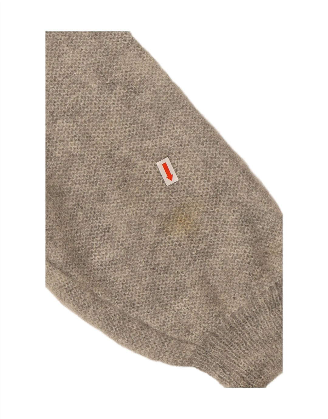 VINTAGE Pulover cu gât țestoasă pentru femei UK 18 XL Mohair floral gri