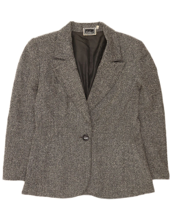 Sacou blazer pentru femei Luisa Spagnoli cu 1 nasture IT 44 Lână virgină gri mediu