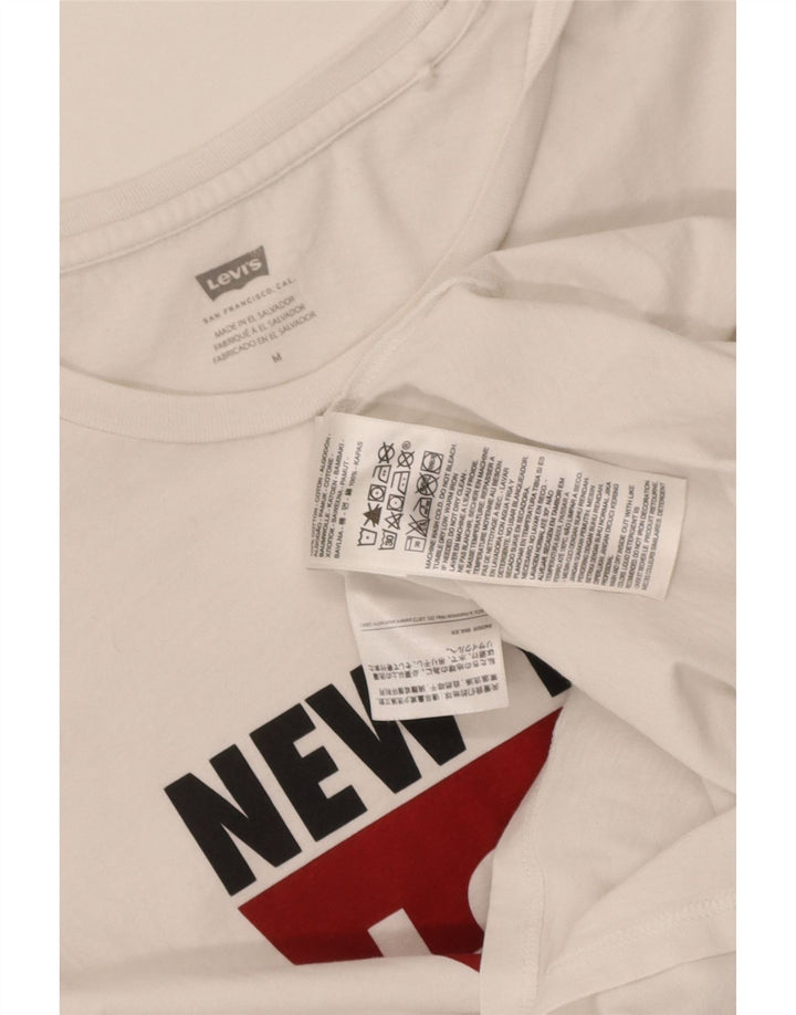 Tricou grafic Levi's pentru femei Top UK 12 Medium White Bumbac