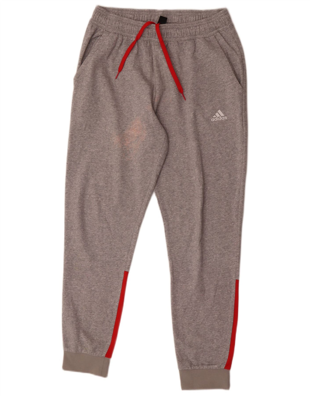 Pantaloni de trening pentru bărbați Adidas Pantaloni de jogging, gri mediu, bumbac color bloc