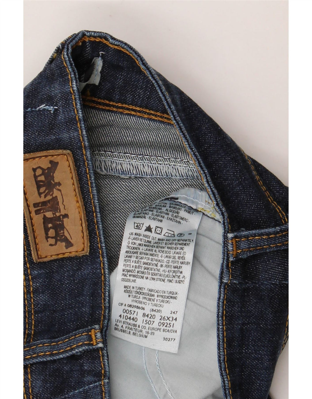 Blugi Levi's 571 Slim pentru femei W26 L26 Bumbac albastru